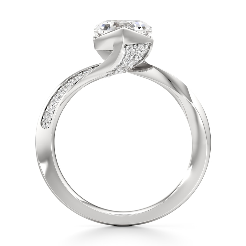 Main Image 2 of J'Lure Hexagon Brilliant-Cut Lab-Grown Diamond Bypass Engagement Ring 2-1/4 ct tw 18K White Gold