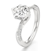 Thumbnail Image 4 of J'Lure Hexagon Brilliant-Cut Lab-Grown Diamond Bypass Engagement Ring 2-1/4 ct tw 18K White Gold