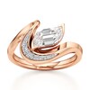 Thumbnail Image 1 of J'Lure Leaf Step-Cut Lab-Grown Diamond Engagement Ring 1 ct tw 18K Rose Gold