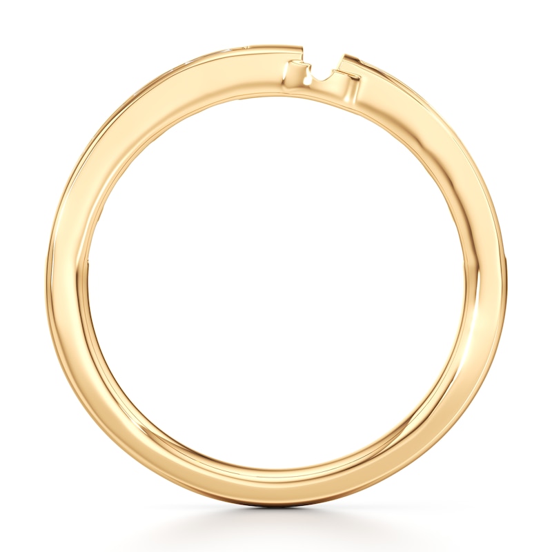 Main Image 2 of J'Lure Baguette-Cut Lab-Grown Diamond Contour Wedding Band 3/8 ct tw 18K Yellow Gold