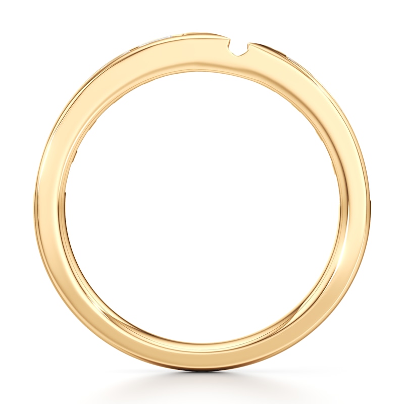 Main Image 2 of J'Lure Baguette-Cut Lab-Grown Diamond Contour Wedding Band 3/8 ct tw 18K Yellow Gold