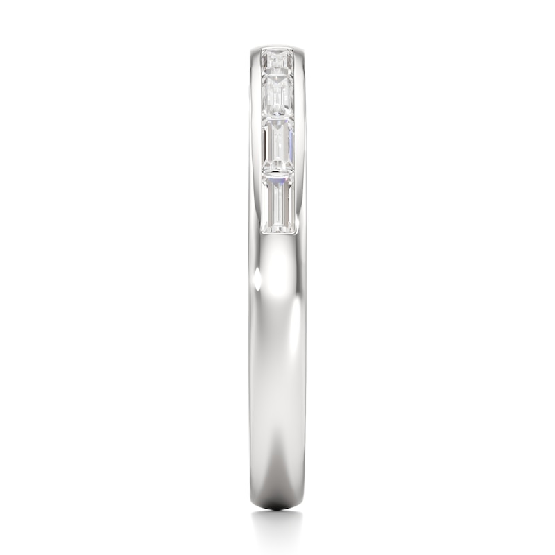 Main Image 3 of J'Lure Baguette-Cut Lab-Grown Diamond Contour Wedding Band 1/3 ct tw 18K White Gold