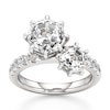 Thumbnail Image 1 of J'Lure Octagon Step-Cut Two-Stone Lab-Grown Diamond Engagement Ring 4-5/8 ct tw 18K White Gold
