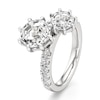 Thumbnail Image 4 of J'Lure Octagon Step-Cut Two-Stone Lab-Grown Diamond Engagement Ring 4-5/8 ct tw 18K White Gold
