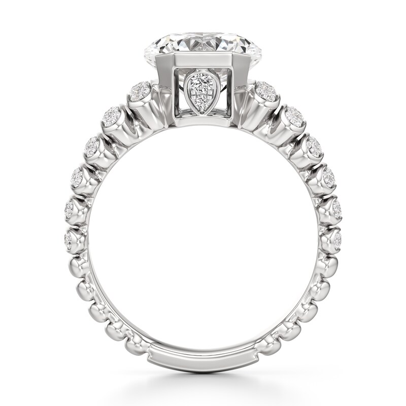 Main Image 2 of J'Lure Octagon Brilliant-Cut Lab-Grown Diamond Engagement Ring 3-3/8 ct tw 18K White Gold