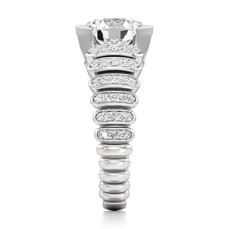 Main Image 3 of J'Lure Octagon Brilliant-Cut Lab-Grown Diamond Engagement Ring 3-3/8 ct tw 18K White Gold