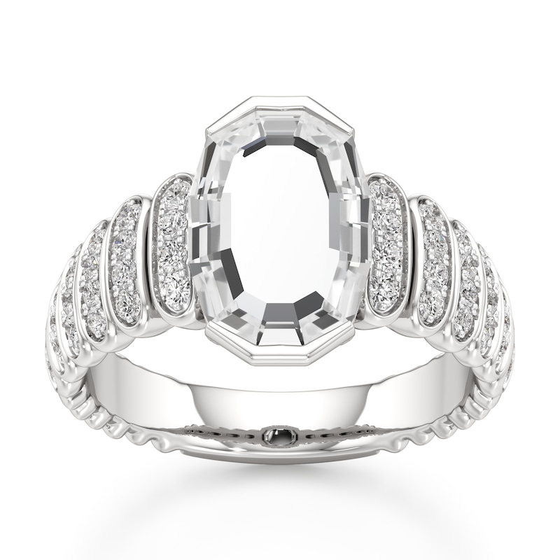 Main Image 1 of J'Lure Oval Portrait-Cut Lab-Grown Diamond Engagement Ring 2-3/8 ct tw 18K White Gold
