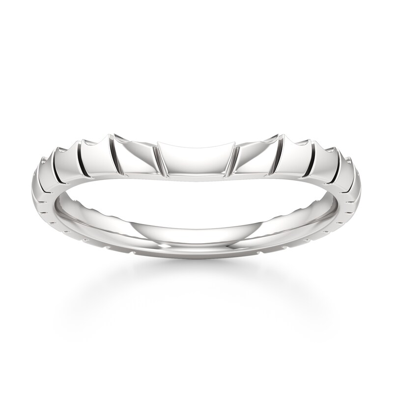 Main Image 1 of J'Lure Contour Wedding Band 18K White Gold