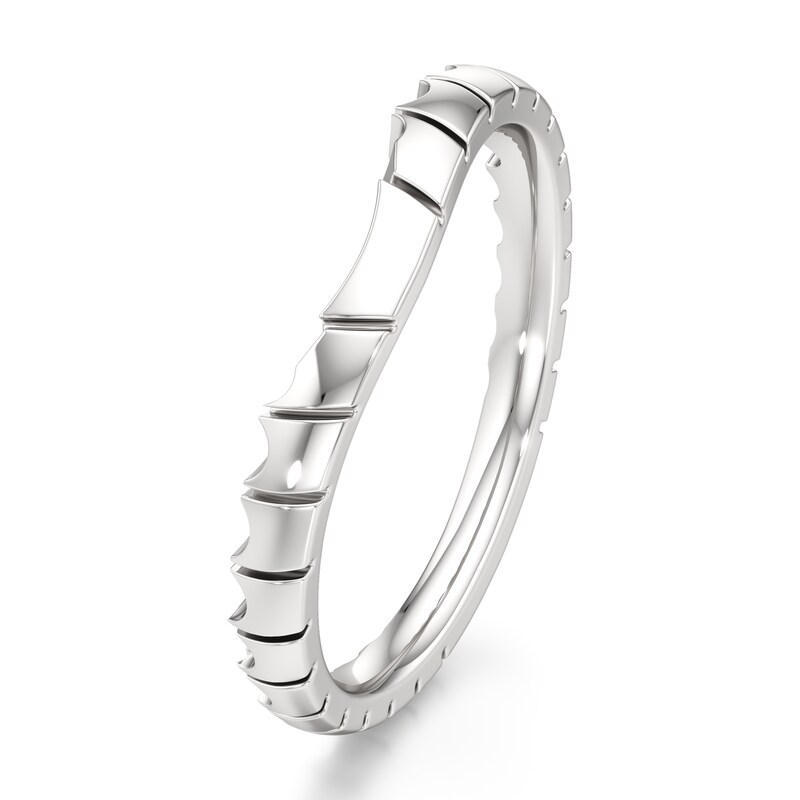 Main Image 4 of J'Lure Contour Wedding Band 18K White Gold