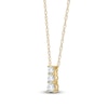 Thumbnail Image 2 of Lab-Grown Diamond Graduated Three-Stone Drop Necklace 1/2 ct tw 14K Yellow Gold 18"