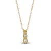 Thumbnail Image 3 of Lab-Grown Diamond Graduated Three-Stone Drop Necklace 1/2 ct tw 14K Yellow Gold 18"