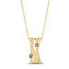 Thumbnail Image 1 of Le Vian Diamond Multi-Row Crisscross Necklace 1/2 ct tw 14K Honey Gold 19"