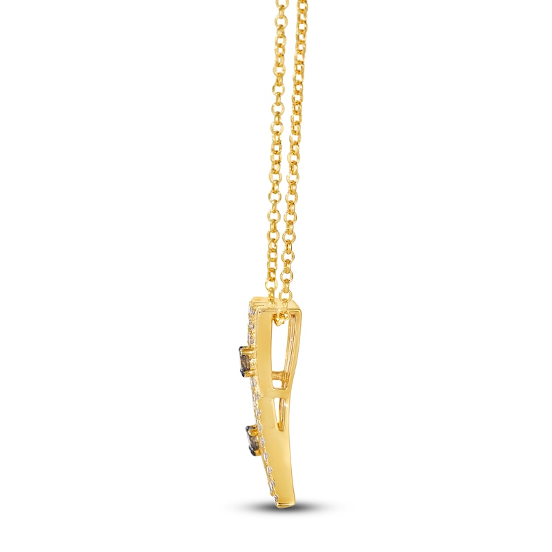 Main Image 2 of Le Vian Diamond Multi-Row Crisscross Necklace 1/2 ct tw 14K Honey Gold 19"