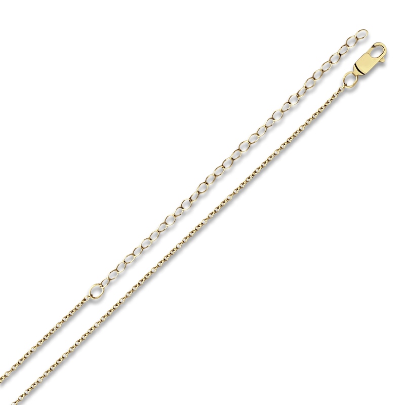 Main Image 3 of Diamond Double Digit Number Necklace Diamond Accents 14K Yellow Gold 18"