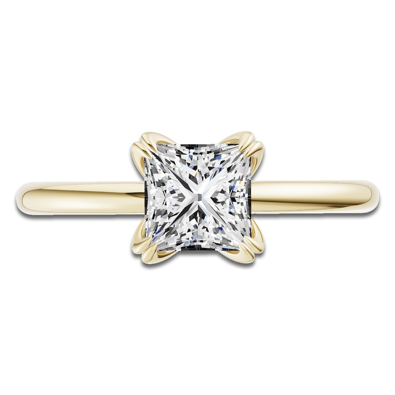 Main Image 3 of Princess-Cut Diamond Solitaire Engagement Ring 1-1/2 ct tw 14K Yellow Gold (I2/I)