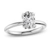 Thumbnail Image 1 of Certified Oval-Cut Diamond Solitaire Engagement Ring 1-1/2 ct tw 14K White Gold (I1/I)