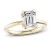 Thumbnail Image 1 of Certified Emerald-Cut Diamond Solitaire Engagement Ring 2 ct tw 14K Yellow Gold (I1/I)