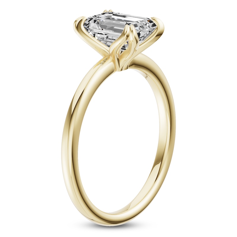 Main Image 2 of Certified Emerald-Cut Diamond Solitaire Engagement Ring 2 ct tw 14K Yellow Gold (I1/I)