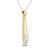 Thumbnail Image 2 of Italia D'Oro Colori Costa White Enamel Teardrop Necklace 14K Yellow Gold 18"