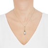 Thumbnail Image 5 of Italia D'Oro Colori Costa White Enamel Teardrop Necklace 14K Yellow Gold 18"
