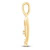 Thumbnail Image 2 of Children's Diamond Accent Letter D Charm 14K Yellow Gold