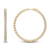 Thumbnail Image 1 of Lab-Grown Diamond Bezel-Set Inside-Out Hoop Earrings 14K Yellow Gold