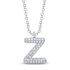 Thumbnail Image 1 of Shy Creation Diamond Letter Z Pavé Necklace 1/15 ct tw 14K White Gold 18" SC55028331-Z
