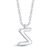 Thumbnail Image 3 of Shy Creation Diamond Letter Z Pavé Necklace 1/15 ct tw 14K White Gold 18" SC55028331-Z