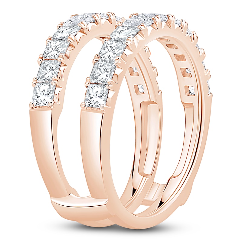 Main Image 2 of Princess-Cut Lab-Grown Diamond Enhancer Ring 2 ct tw 14K Rose Gold