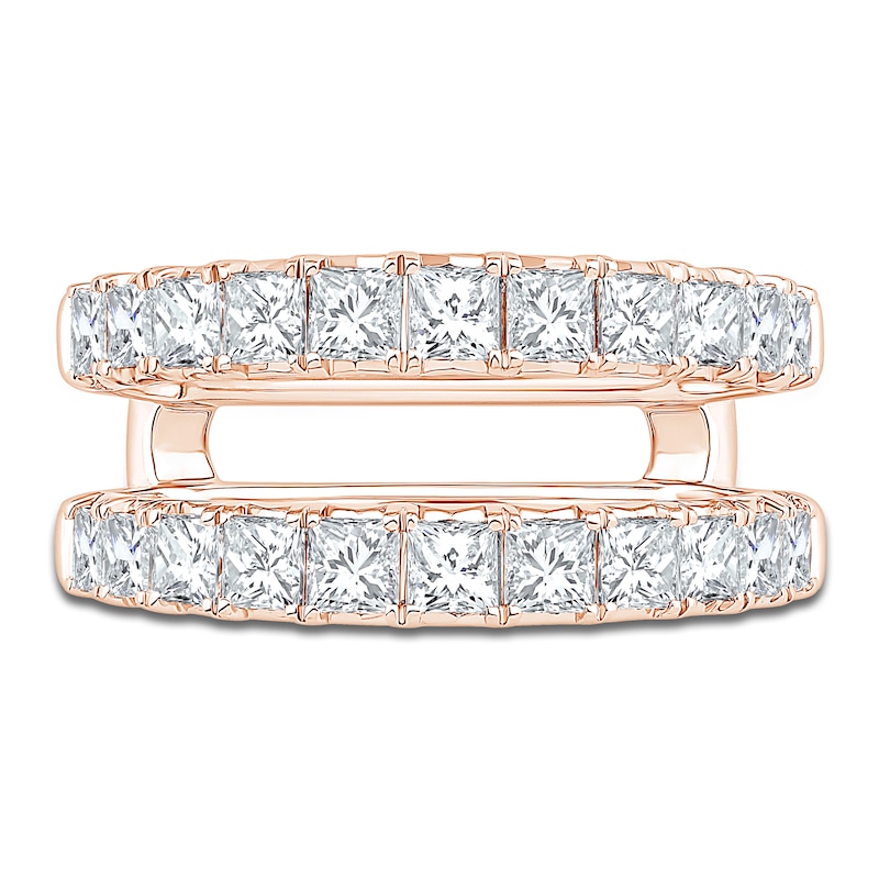 Main Image 3 of Princess-Cut Lab-Grown Diamond Enhancer Ring 2 ct tw 14K Rose Gold