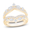 Thumbnail Image 1 of Certified Marquise & Round-Cut Diamond Chevron Enhancer Ring 1 ct tw 14K Yellow Gold