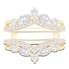 Thumbnail Image 3 of Certified Marquise & Round-Cut Diamond Chevron Enhancer Ring 1 ct tw 14K Yellow Gold