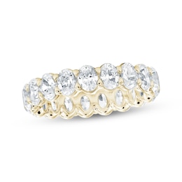 Oval-Cut Lab-Grown Diamond Eternity Band 3 - 4 ct tw 14K Yellow Gold