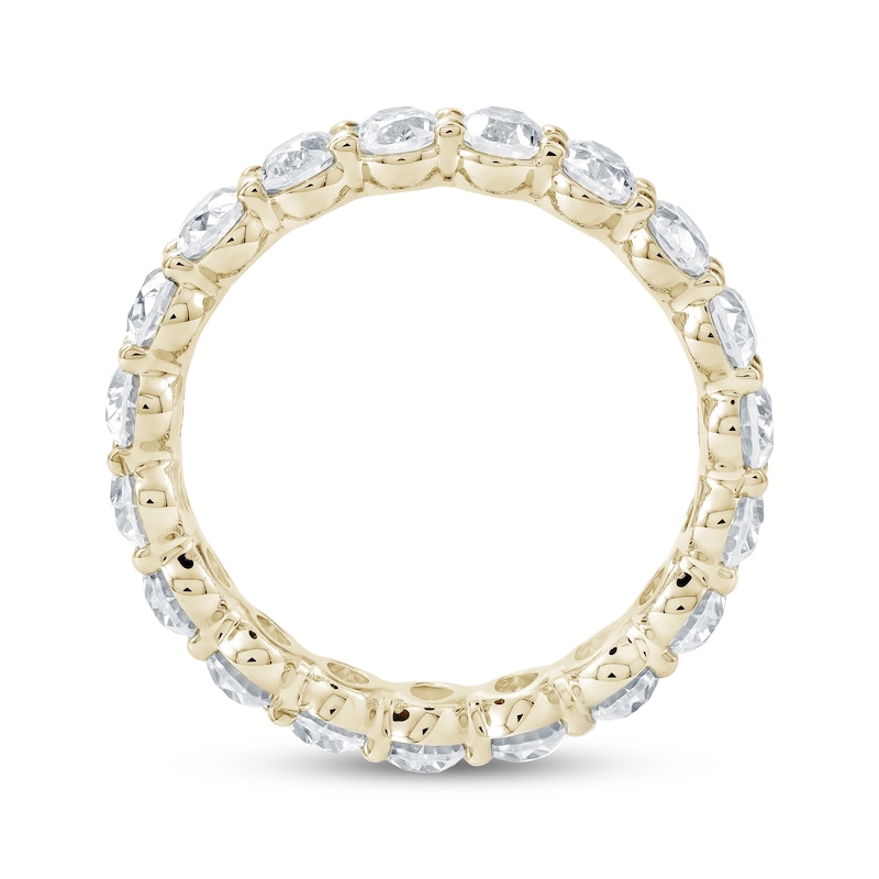 Main Image 3 of Oval-Cut Lab-Grown Diamond Eternity Band 3 - 4 ct tw 14K Yellow Gold