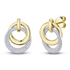 Thumbnail Image 2 of Shy Creation Diamond Pavé Interlocking Circles Earrings 3/8 ct tw 14K Two-Tone Gold SC55027383