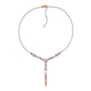 Thumbnail Image 1 of Le Vian Multi-Shape Natural Morganite, Pink Tourmaline, Pink Sapphire & White Topaz Drop Necklace 1/8 ct tw Diamonds 14K Strawberry Gold 19"