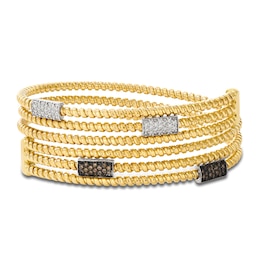 Le Vian Diamond Flex Bangle Bracelet 5/8 ct tw 14K Honey Gold