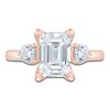 Thumbnail Image 3 of Pnina Tornai Emerald-Cut Lab-Grown Diamond Three-Stone Engagement Ring 2-5/8 ct tw 14K Rose Gold
