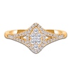 Thumbnail Image 3 of Multi-Diamond Marquise Halo Promise Ring 1/4 ct tw 10K Yellow Gold