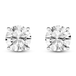 Round-Cut Lab-Grown Diamond Solitaire Stud Earrings 6 ct tw 14K White Gold (SI2/F)