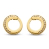 Thumbnail Image 1 of Italia D'Oro Diamond-Cut Circle Earrings 14K Yellow Gold