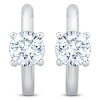 Thumbnail Image 3 of Lab-Grown Diamond Round-Cut Solitaire Hoop Earrings 1 ct tw 14K White Gold (VS2/F)