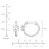 Thumbnail Image 4 of Lab-Grown Diamond Round-Cut Solitaire Hoop Earrings 1 ct tw 14K White Gold (VS2/F)