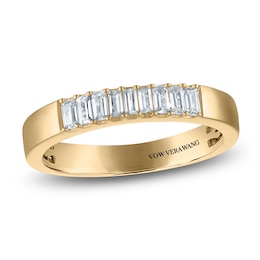 Vera Wang VOW Baguette-Cut Diamond Nine-Stone Wedding Band 1/4 ct tw 14K Yellow Gold