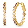 Thumbnail Image 2 of Le Vian Chocolate Ombré Diamond Inside-Out Hoop Earrings 1-1/6 ct tw 14K Honey Gold