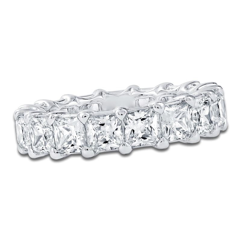 Main Image 1 of Certified Princess-Cut Diamond Eternity Band 6-3/4 to 8-5/8 ct tw Platinum