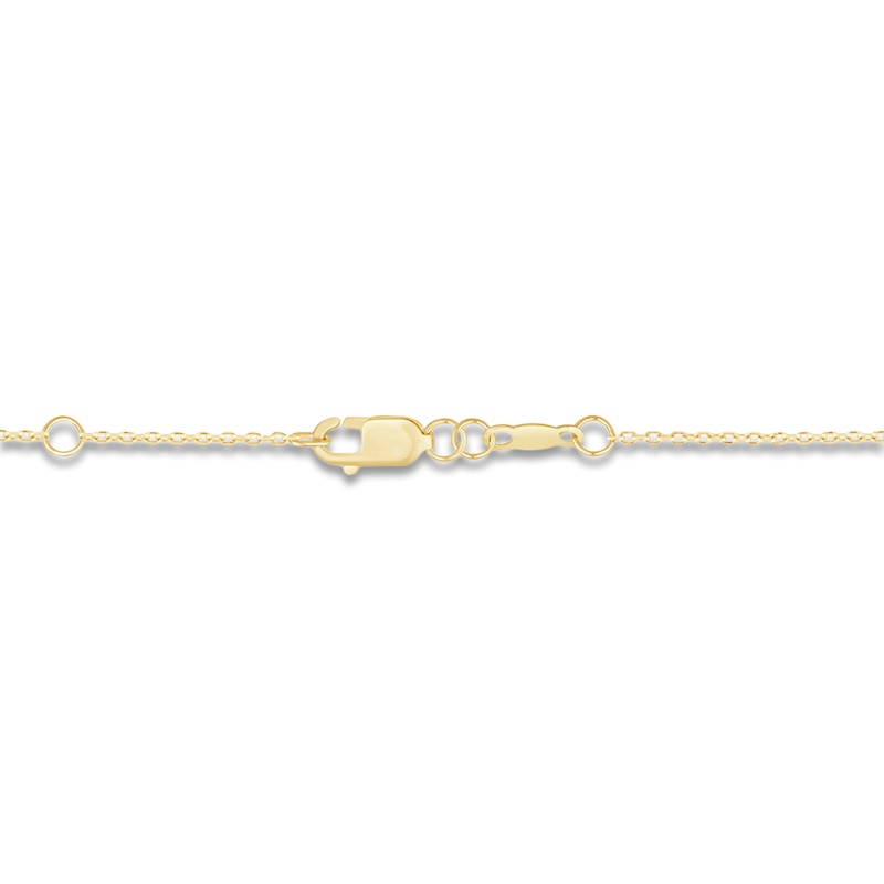 Main Image 2 of Jared Signature Marquise-Cut Lab-Grown Diamond Dangle Station Necklace 1 ct tw 14K Yellow Gold 18"