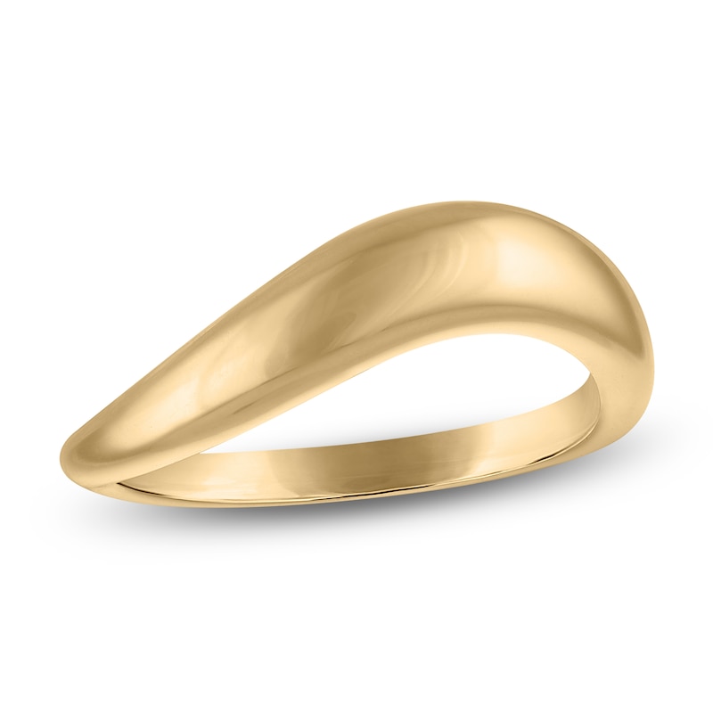 Main Image 1 of Jared Signature Large Organic Shape Fashion Ring Solid 10K Yellow Gold 2.5mm