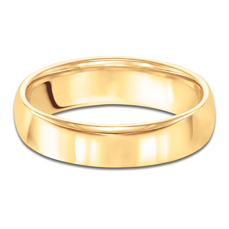 Main Image 2 of Men's Domed Wedding Band 14K Yellow Gold 5mm