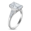 Thumbnail Image 2 of Certified Emerald-Cut Lab-Grown Diamond Engagement Ring 4-3/8 ct tw 14K White Gold